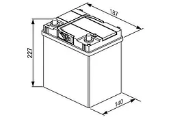 Акумулятор Bosch S4 Silver 40Ah EN 330A (Japan) (0 092 S40 180) - мініатюра 5