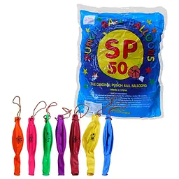 Надувні повітряні кульки Punch Ball Balloons SP 50 45 см великі та міцні кульки з резинкою біля основи Різнокольоровий - мініатюра 2