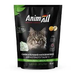 Наповнювач силікагелевий для котів AnimAll Кристали смарагду, 5 л (2,1 кг)