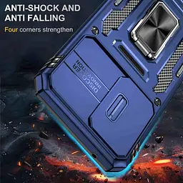 Ударостійкий чохол Camshield Army Ring для Samsung Galaxy A57 5G Синій / Navy - мініатюра 7