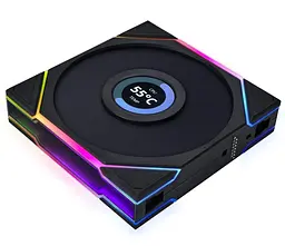 Вентилятор Lian Li Uni Fan TL Wireless LCD 120-1 Reverse Black (G99.12RTLLCD1W1B.00) - мініатюра 7