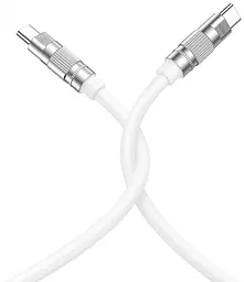 USB Кабель XO NB-Q228B Type-C-Type-C Silicone Durable 60W 1.2m Білий