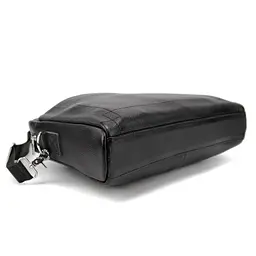 Ділова чоловіча шкіряна сумка Tiding Bag M56-1111A чорна - мініатюра 4