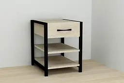 Тумба універсальна Ferrum-decor Вів'єн 1/2 50x41x40 чорний ДСП Дуб Сонома 16мм (FRD-104124)