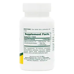 Вітаміни та мінерали Natures Plus Folic Acid 800 mcg, 90 таблеток - мініатюра 2