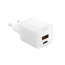 Мережевий зарядний пристрій XO L147(EU) PD20W 1USB-A+1USB-Charger Білий