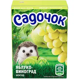 Нектар Садочок Яблуко-виноград 200 мл - мініатюра 2