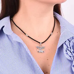 Шнурок шовковий зі сріблом (8031) 60 - мініатюра 2