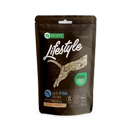 Ласощі для котів, м'які смужки з риби, Nature's Protection Lifestyle Snack For Cats Soft Fish Strips, 75г