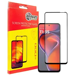 Скло захисне Dengos Full Glue Motorola G15/G15 Power (black) (TGFG-397) - мініатюра 1