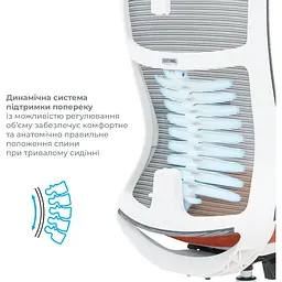 Офісне крісло OfficePro Balance OC550-W-DG-OR White/Dark Gray/Orange [148647] - мініатюра 10