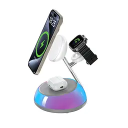 БЗП Wi-W036 Aurora 3 in 1 Wireless Charger White Wiwu teh0029901