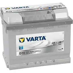 Автомобільний акумулятор VARTA Silver Dynamic D15 6СТ-63Ah АзЕ 610A (EN) 563400061