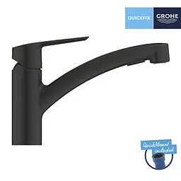 Змішувач для кухні Grohe QuickFix Start 303072431, Чорний матовий - мініатюра 3