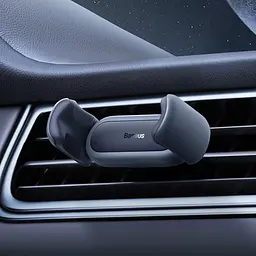 Автомобільний тримач холдер Baseus Steel Cannon 2 Air Outlet Car Mount SUGP000001 Black - мініатюра 6