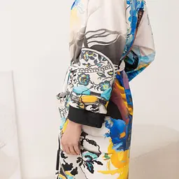 Халат жіночий з плюшевого велюру ексклюзивний Ukrainian soul 18343 L-XL - мініатюра 6