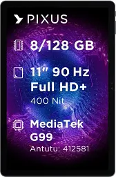 Планшет Pixus Titan 8/128GB LTE Сірий 4897058531695