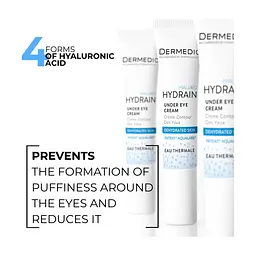 Крем для шкіри навколо очей Dermedic Hydrain 3 Hialuro Under-Eye Cream 15 мл (5906739783175) - мініатюра 4