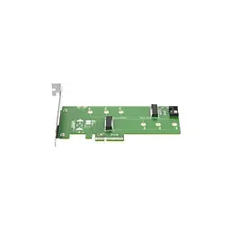 Плата-адаптер контролер Maiwo KT015 PCI-E 4x для SSD M.2 ключі M NVMe + SSD M.2 включно з B SATA3 - мініатюра 4