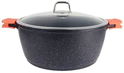 Каструля з кришкою Bohmann BH-7350-26-MRB 26 см 5 л сіра