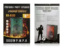 Портативна Bluetooth колонка RIAS RX-8133 8" RGB валіза з караоке 2400 mAh 30W Black (3_05111) - мініатюра 2