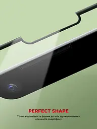 Захисне скло для Apple iPhone 13/13 Pro/14/16e, Corning Black Icon, преміум якість, протиударне, загартоване, 2.5D скло, глянцеве, 9H, ультратонке, з олеофобним покриттям, з антистатичним шаром, сумісність з чохлами, ArmorStandart (ARM79553) - мініатюра 3
