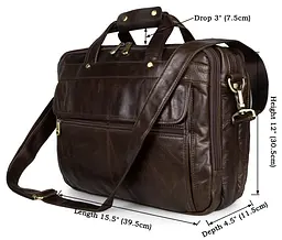 Чоловіча шкіряна сумка Vintage 39,5х30,5х11,5 см sum0012437 - мініатюра 3