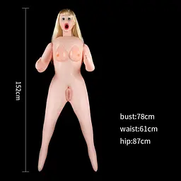 Секс-лялька LoveToy Silicone Boobie Super Love Doll 152 см блондинка - мініатюра 2