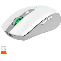 Комп'ютерна миша Mееtion BTM002 RGB 1000-1200-1600 dpi 6 кнопок USB 2.4G бездротова ігрова біла