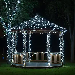 Гірлянда Нитка вулична 1000 LED 100 м на сонячній батареї чорна, білий GarlandoPro SB1000L100MBW - мініатюра 5