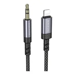 Аудіо кабель Borofone BL24 Graceful Lightning-AUX 3.5мм 1 м Metal Grey (36880_3609466) - мініатюра 2