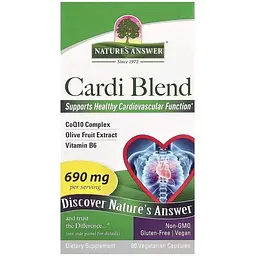 Кардіо-комплекс Nature's Answer Cardi Blend підтримка серцево-судинної системи 60 капсул - мініатюра 2