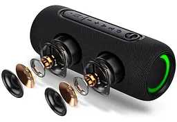 Портативная колонка REAL-EL RX715 10W Bluetooth TWS, RGB, Black - мініатюра 7