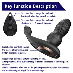 Масажер простати - Erospace Men’s Play Thrusting Prostate Massager B4 - мініатюра 7