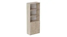 Шафа Анжело Ferrum-decor на 3 полиці з 4 ящиками 1900x700x380 ДСП Дуб Сан-Марино 16 мм (FRD-105020) - мініатюра 2