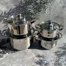 Набір каструль із нержавіючої сталі Edenberg EB-3734 8 предметів