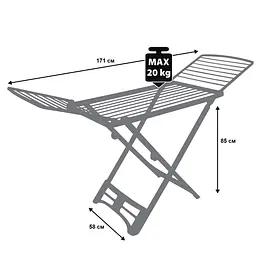 Сушарка для білизни підлогова Casa Si Resin 20m White (CS92066Q01) - мініатюра 4