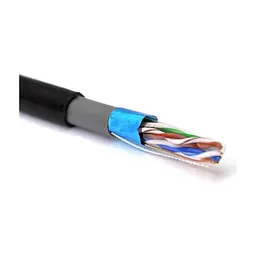 Кабель мережевий Merlion FTP КНПЕ (4*2*0.51) 4Р 24AWG [СCA] 305 м Black (03496)