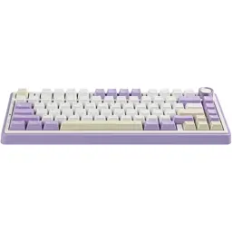 Клавіатура бездротова Aula F75, White/Purple, Bluetooth 5.0 / 2.4GHz USB / Type-C, механічна (перемикачі Gasket Reaper), RGB підсвічування, 80 кнопок, акумулятор, EN/UA (6978080501479) - мініатюра 2
