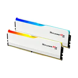 Модуль пам'яті для комп'ютера DDR5 64GB (2x32GB) 6400 MHz Ripjaws M5 RGB Matte White G.Skill (F5-6400J3239G32GX2-RM5RW) - мініатюра 3