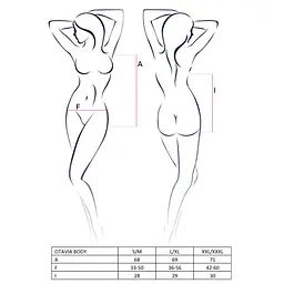 Боді монокіні з глибоким декольте Passion OTAVIA BODY S/M, black - мініатюра 5