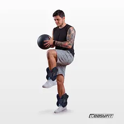 Обтяжувачі EasyFit Comfort 3 кг для ніг та рук з металом (пара) (EF-1030-BK) - мініатюра 2