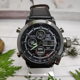 Наручний чоловічий годинник AMST Watch / Армійський чоловічий годинник з підсвіткою вологостійкий - мініатюра 4