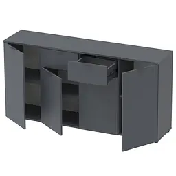 Комод Doros Рон 7 Графіт 4 фасади 2 шухляди 160х38х81 (44900236) - мініатюра 4
