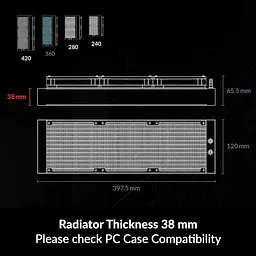 СВО Arctic Liquid Freezer III Pro 360 A-RGB Black (ACFRE00184A) - мініатюра 9