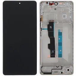 Дисплей Xiaomi Redmi Note 13 5G чорний, Amoled, оригінал PRC, з рамкою білого кольору, Arctic White