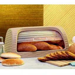 Пластикова хлібниця "Ротанг" Fresca 43.5х28.5х20 см Коричневий 86787 - мініатюра 3