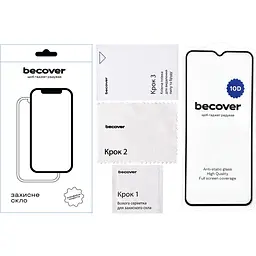 Захисне скло BeCover для Xiaomi Redmi 9A / Redmi 9C / Redmi 10А / Poco C31 10D Black (711368) - мініатюра 2