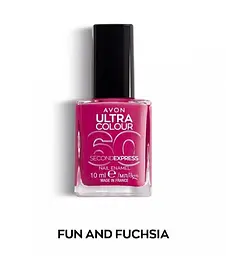 Швидковисихаючий лак для нігтів Avon «УльтраКолір за 60 секунд» Fun & Fuchsia,10 мл (494692946) - мініатюра 1