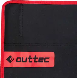 Пляжне крісло шезлонг Outtec Easy Go складане чорно-червоний